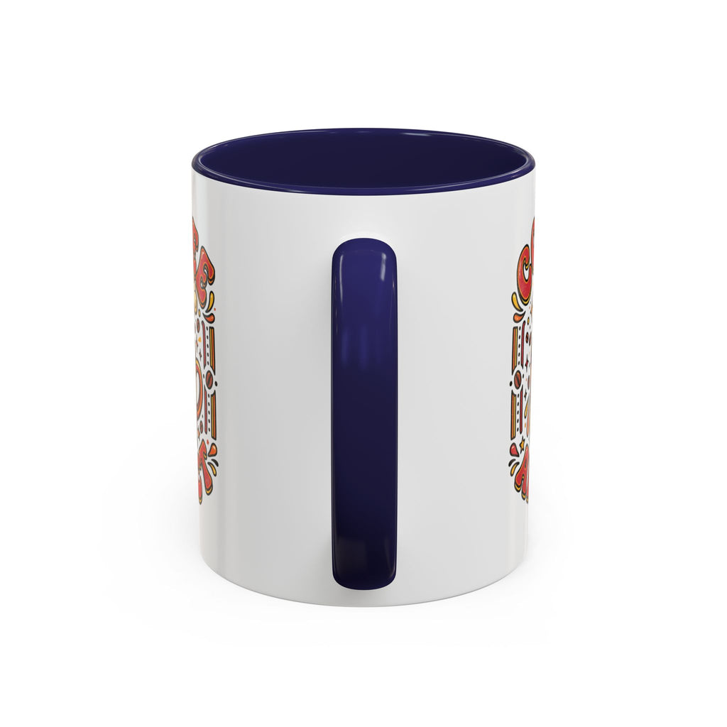 Coffee Addict Accent Mug — "Coffee Power" Retro Coffee Lover Gift (11oz/15oz)
