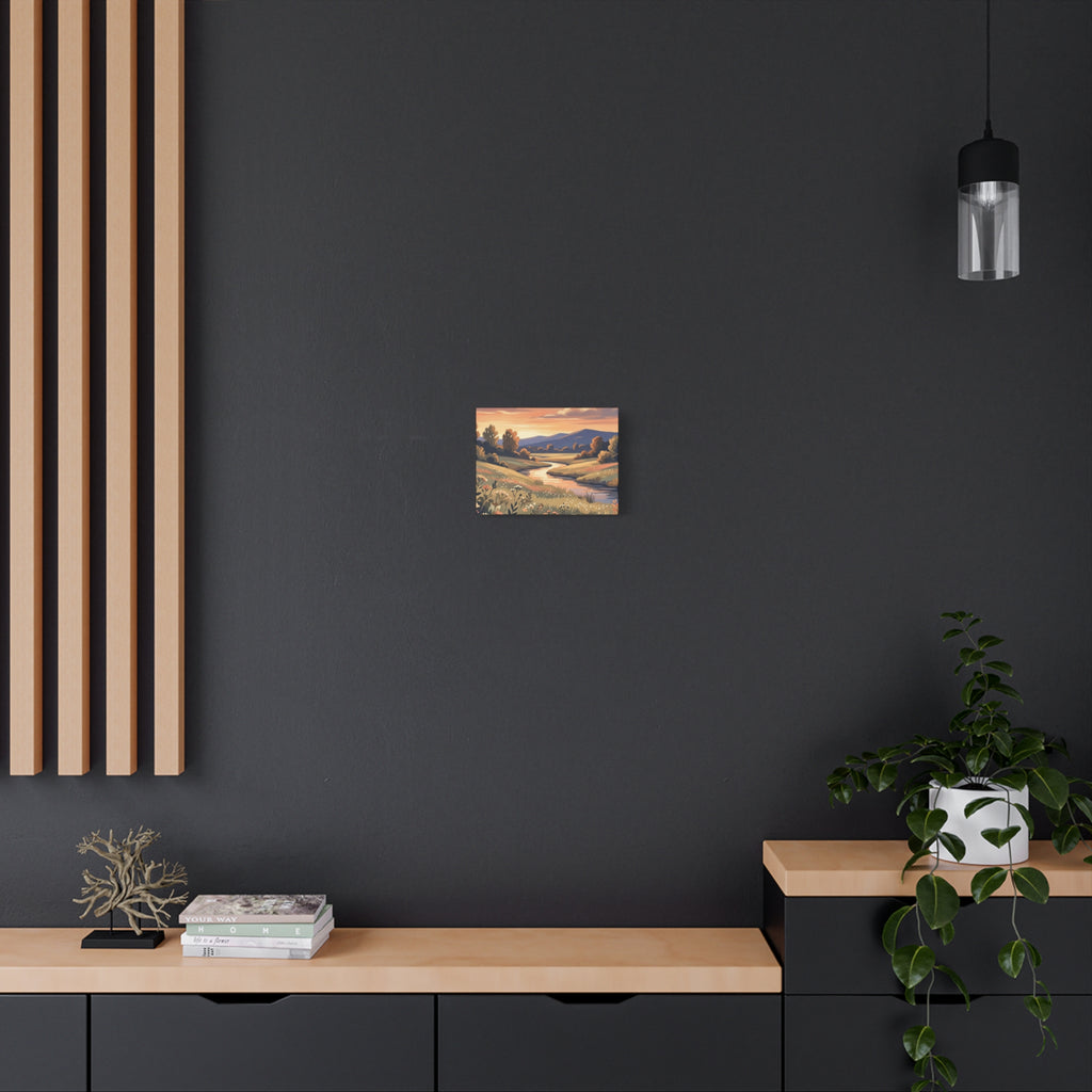 Sunset Meadow Canvas Wall Art