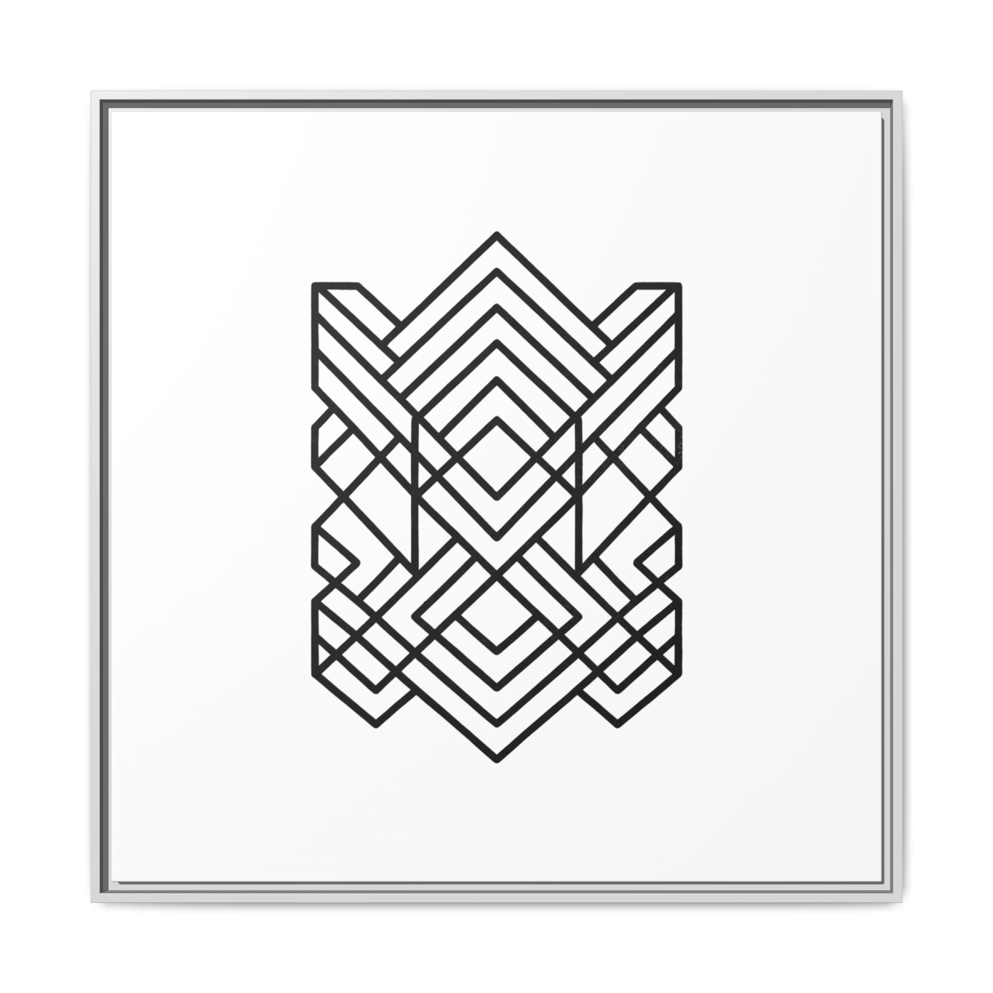 Framed Geometric Art Canvas