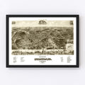 Vintage Map of Staunton, Virginia 1891