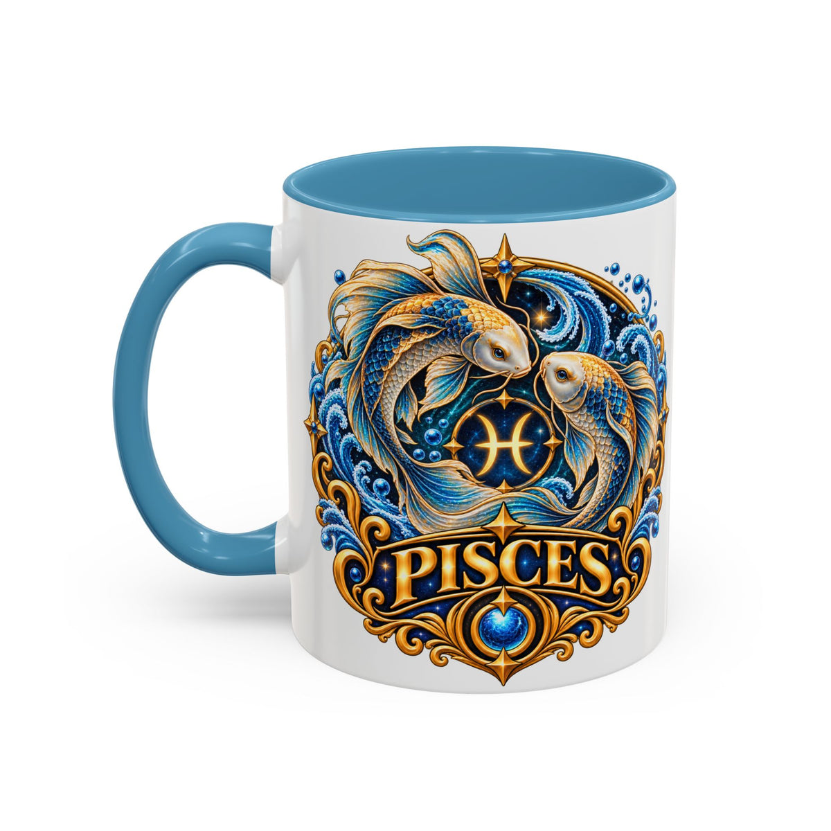 Pisces Zodiac Coffee Mug — Decorative Accent Astrology Mug (11/15oz)