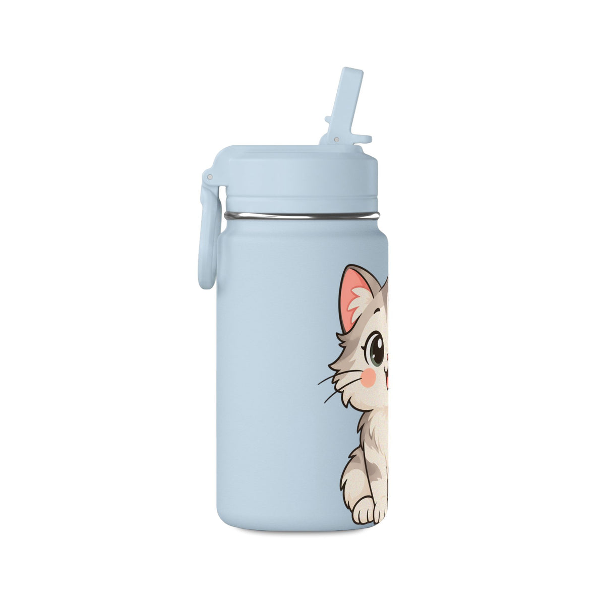 Cute Kitten Mini Water Bottle, 14oz