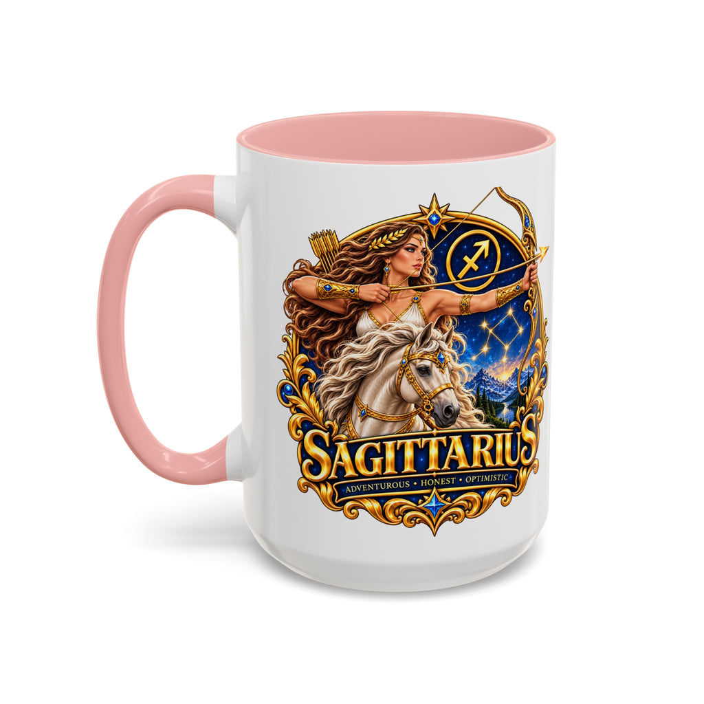Sagittarius Accent Coffee Mug — Zodiac Archer Design (11/15oz)