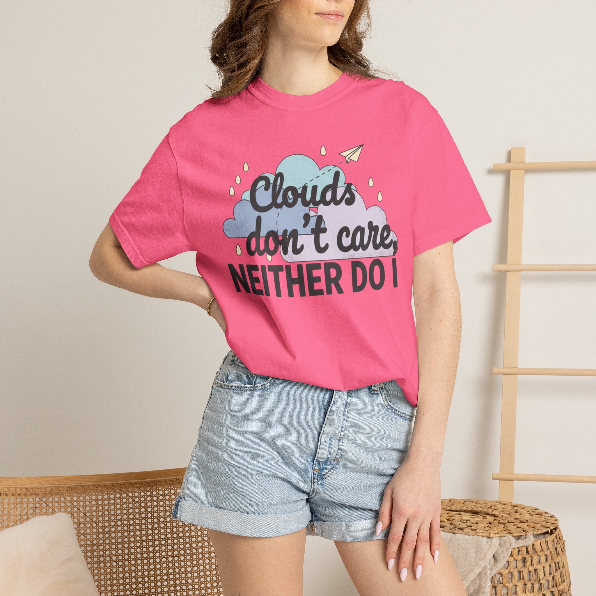 Clouds don't care neither do I T-shirt | Cloud Graphic Tee