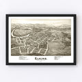 Vintage Map of Elkins, West Virginia 1897