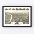Vintage Map of Grafton, West Virginia 1898