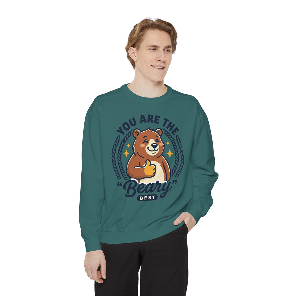 You Are The Beary Best Sweatshirt — Cute Thumbs-Up Bear Graphic