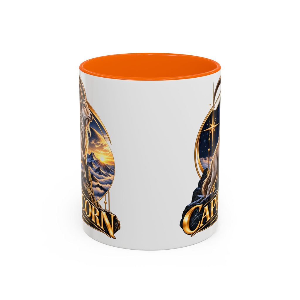 Capricorn Zodiac Coffee Mug — Astrological Goat Accent Mug (11/15oz)