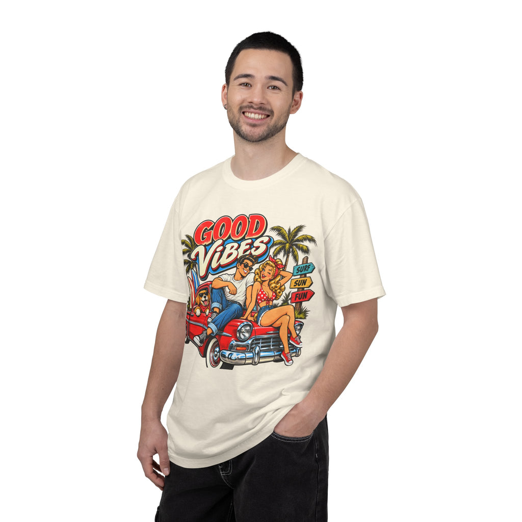 Good Vibes Retro Beach T-Shirt
