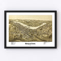 Vintage Map of Morgantown, West Virginia 1897