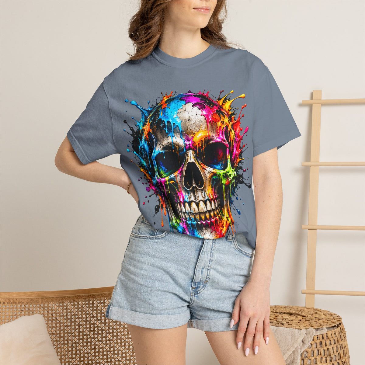 Color Splash Skull T-Shirt