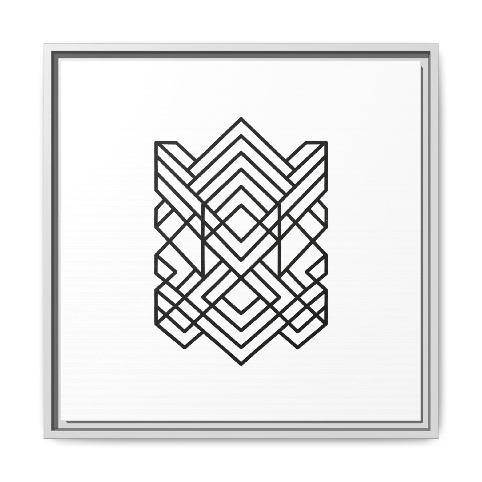 Framed Geometric Art Canvas
