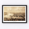 Vintage Map of Parkersburg, West Virginia 1861