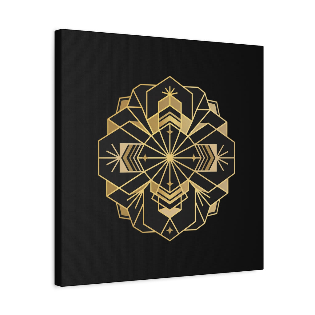 Gold Geometric Mandala Canvas