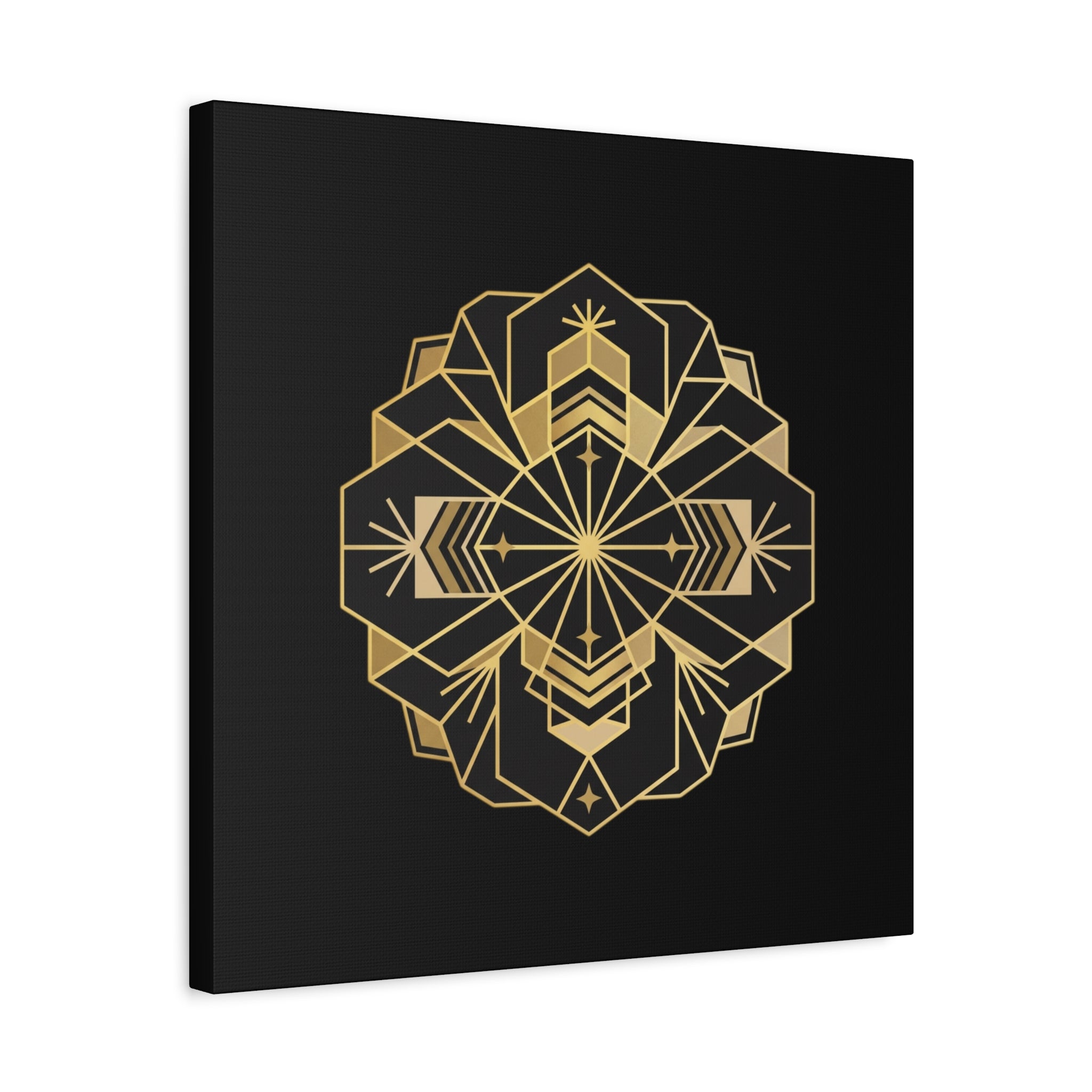 Gold Geometric Mandala Canvas