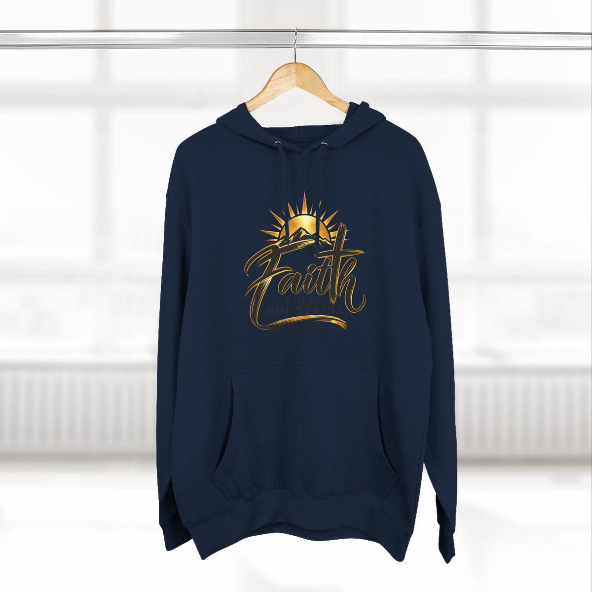 Faith Moves Mountains Hoodie — Inspirational Christian Pullover
