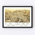 Vintage Map of Durham, North Carolina 1891