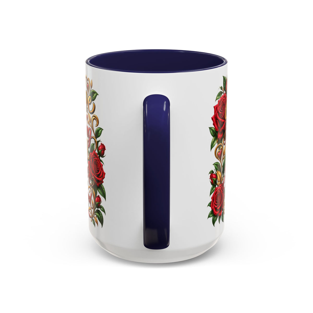 Inspirational Rose Coffee Mug — "Believe in Yourself" Motivational Tea Cup