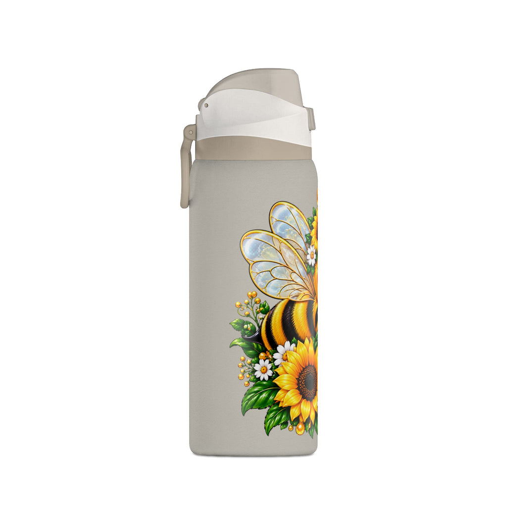 Bee and Sunflower Insulated Water Bottle