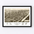 Vintage Map of Albany, Georgia 1885