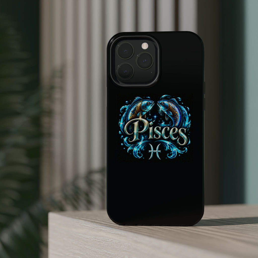 Pisces Magnetic Impact-Resistant Phone Case — Zodiac Fish Astrology Design