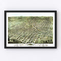 Vintage Map of Atlanta, Georgia 1871