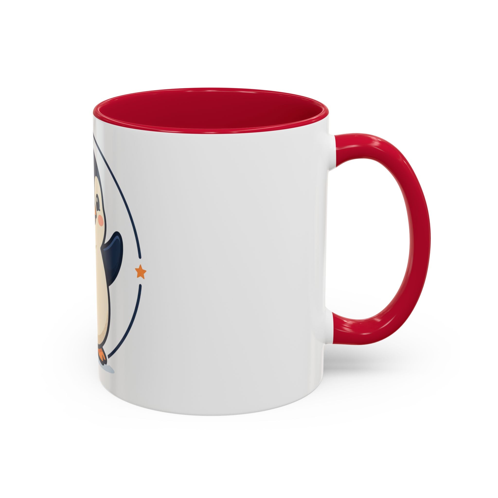 Cute Waving Penguin Mug | 11oz or 15oz Colorful Ceramic