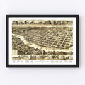 Vintage Map of Columbus, Georgia 1886