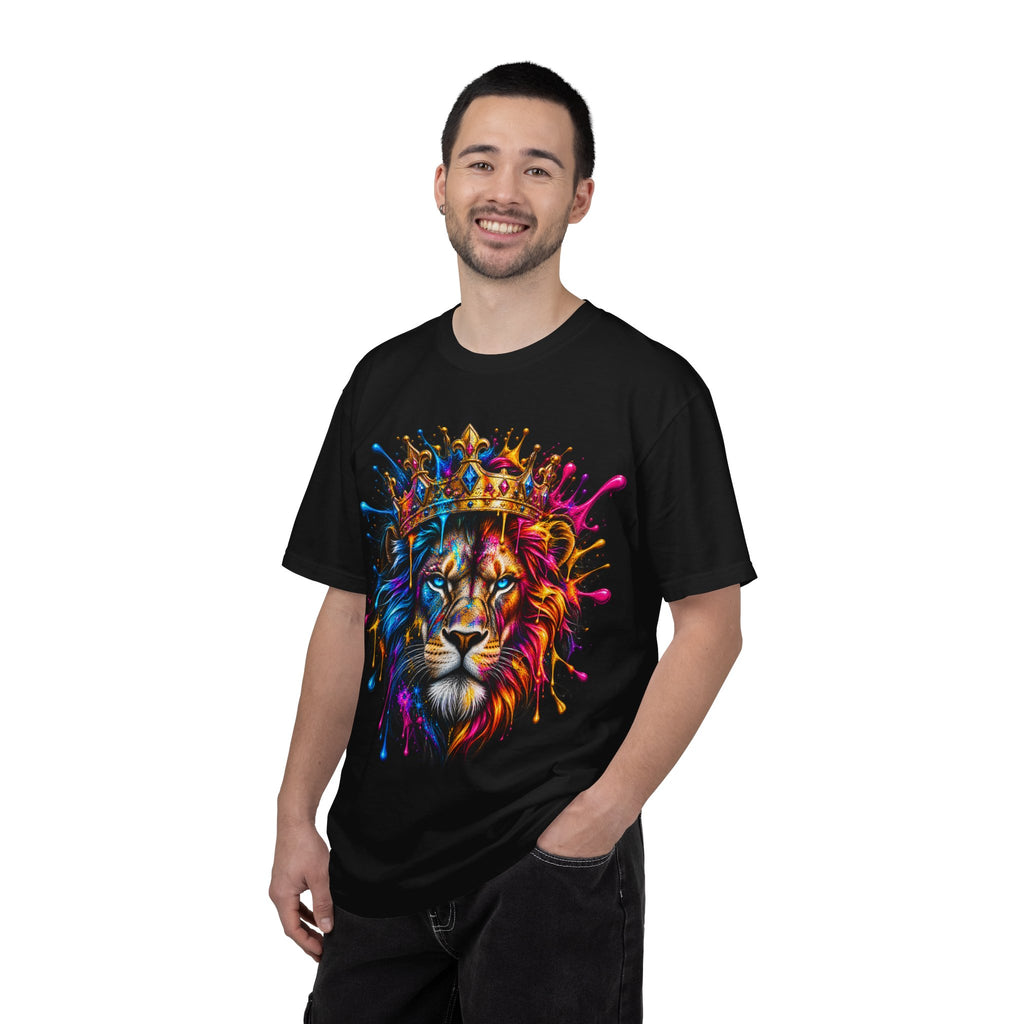 Color Splash Lion Tee — Regal Crown Graphic T-Shirt