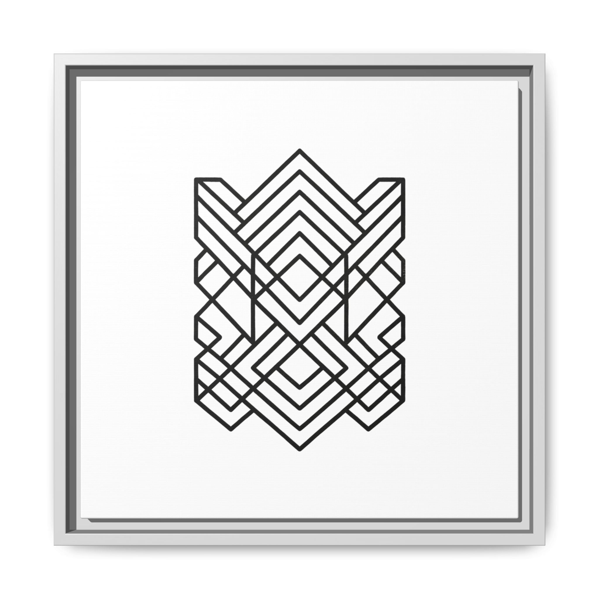 Framed Geometric Art Canvas