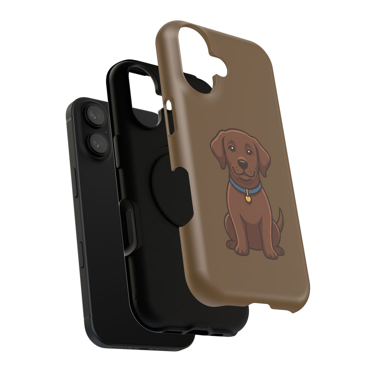 Chocolate Labrador Phone Case — Cute Dog Impact‑Resistant iPhone Cover