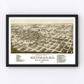 Vintage Map of Quitman, Georgia 1885