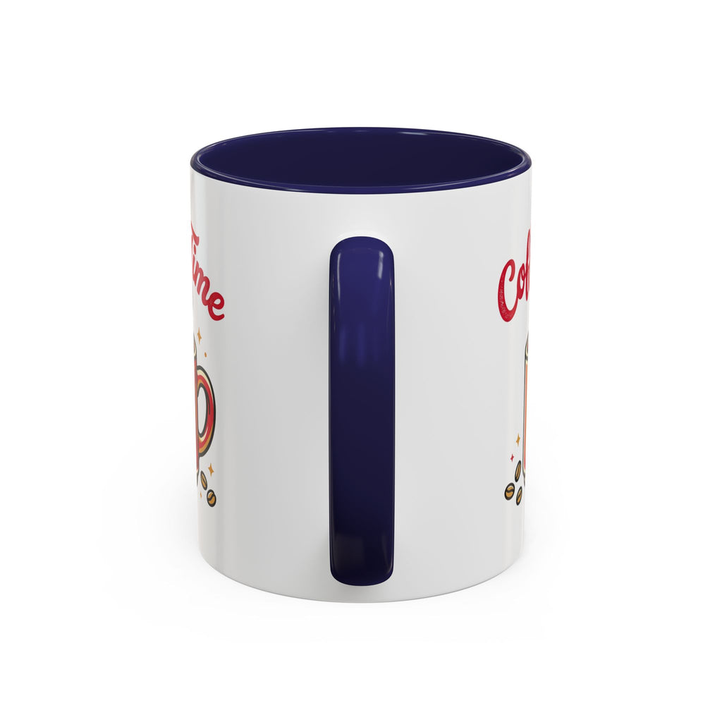 Coffee Mug - "Coffee Time" Red Accent Ceramic Mug (11/15oz)