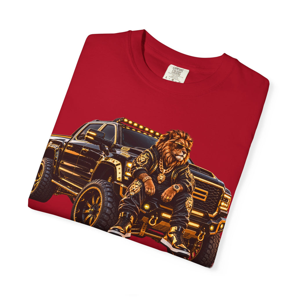 Lion Truck Graphic T-Shirt — Bold Off‑Road Crew Tee