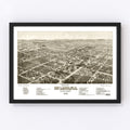 Vintage Map of De Land, Florida 1884