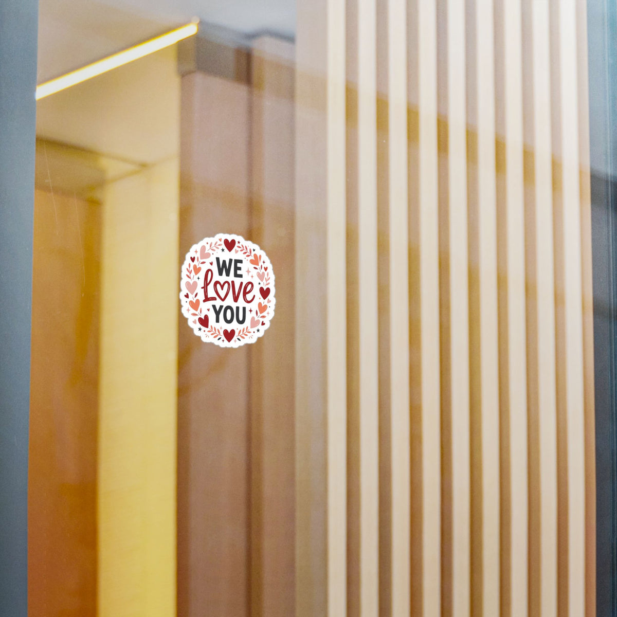 We Love You Heart Wreath Vinyl Sticker — Decal for Windows, Laptops & Gifts