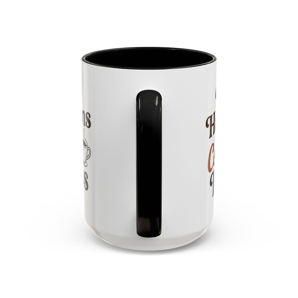 Coffee Mug — "Life Happens, Coffee Helps" Accent Ceramic Mug (11/15oz)