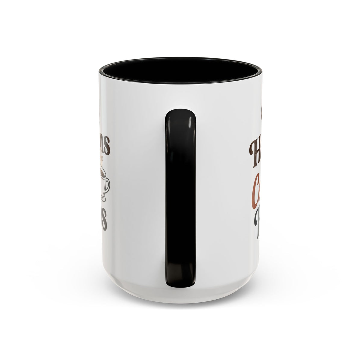 Coffee Mug — "Life Happens, Coffee Helps" Accent Ceramic Mug (11/15oz)