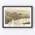 Vintage Map of Jacksonville, Florida 1876