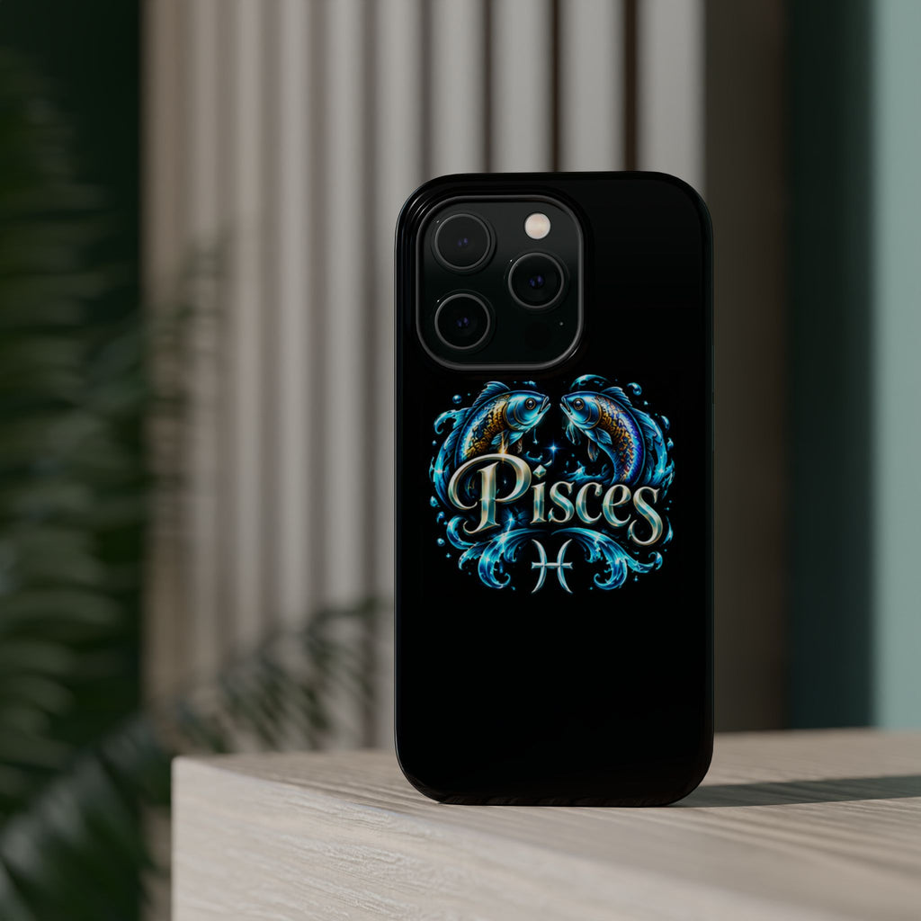 Pisces Magnetic Impact-Resistant Phone Case — Zodiac Fish Astrology Design