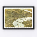 Vintage Map of Jacksonville, Florida 1893