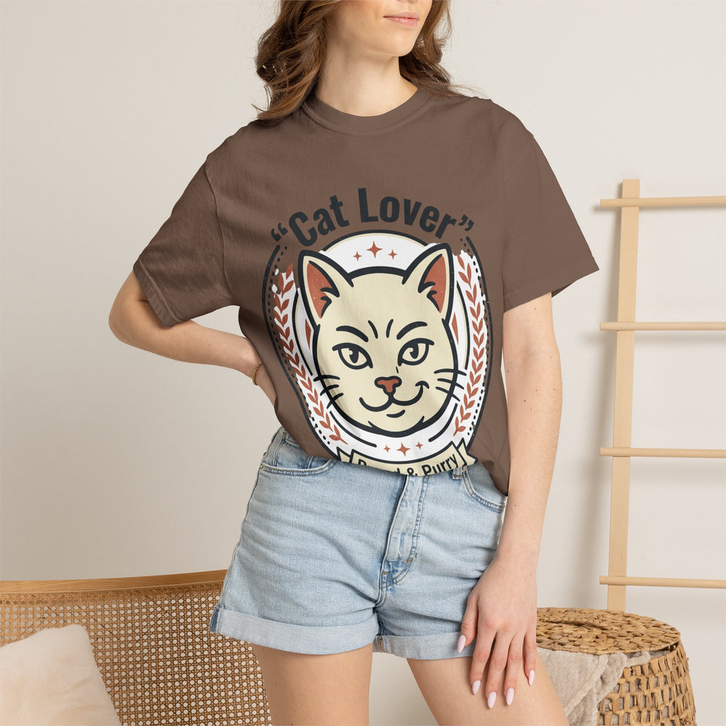 Cat Lover T-Shirt — "Proud & Purry" Retro Cat Graphic Tee