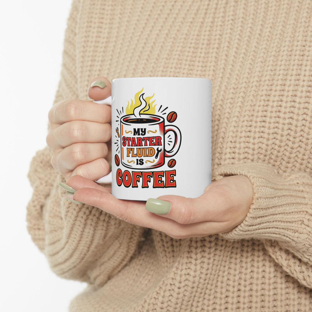 Coffee Lover Ceramic Mug — Retro 'But First Coffee' Design (11oz & 15oz)