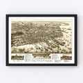 Vintage Map of Pensacola, Florida 1885