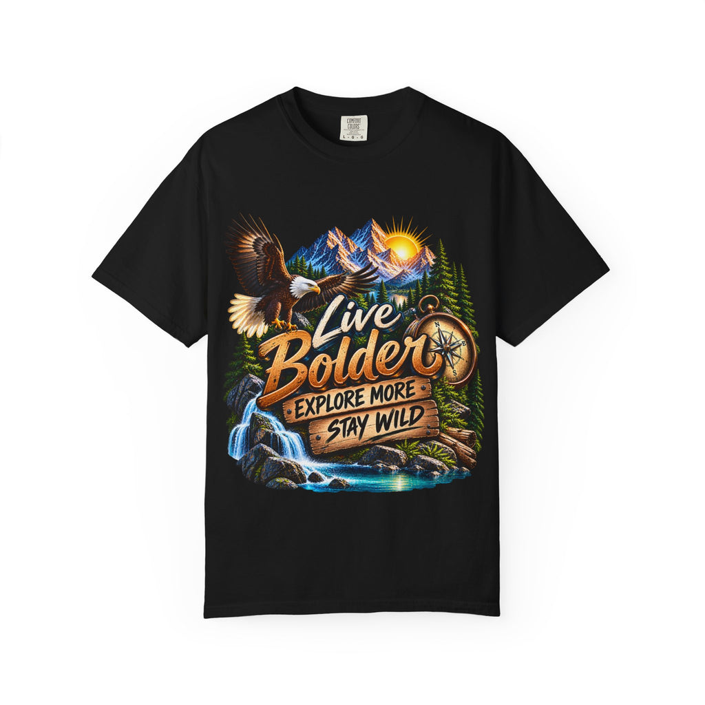 Adventure T-Shirt — "Live Bolder: Explore More, Stay Wild" Graphic Tee