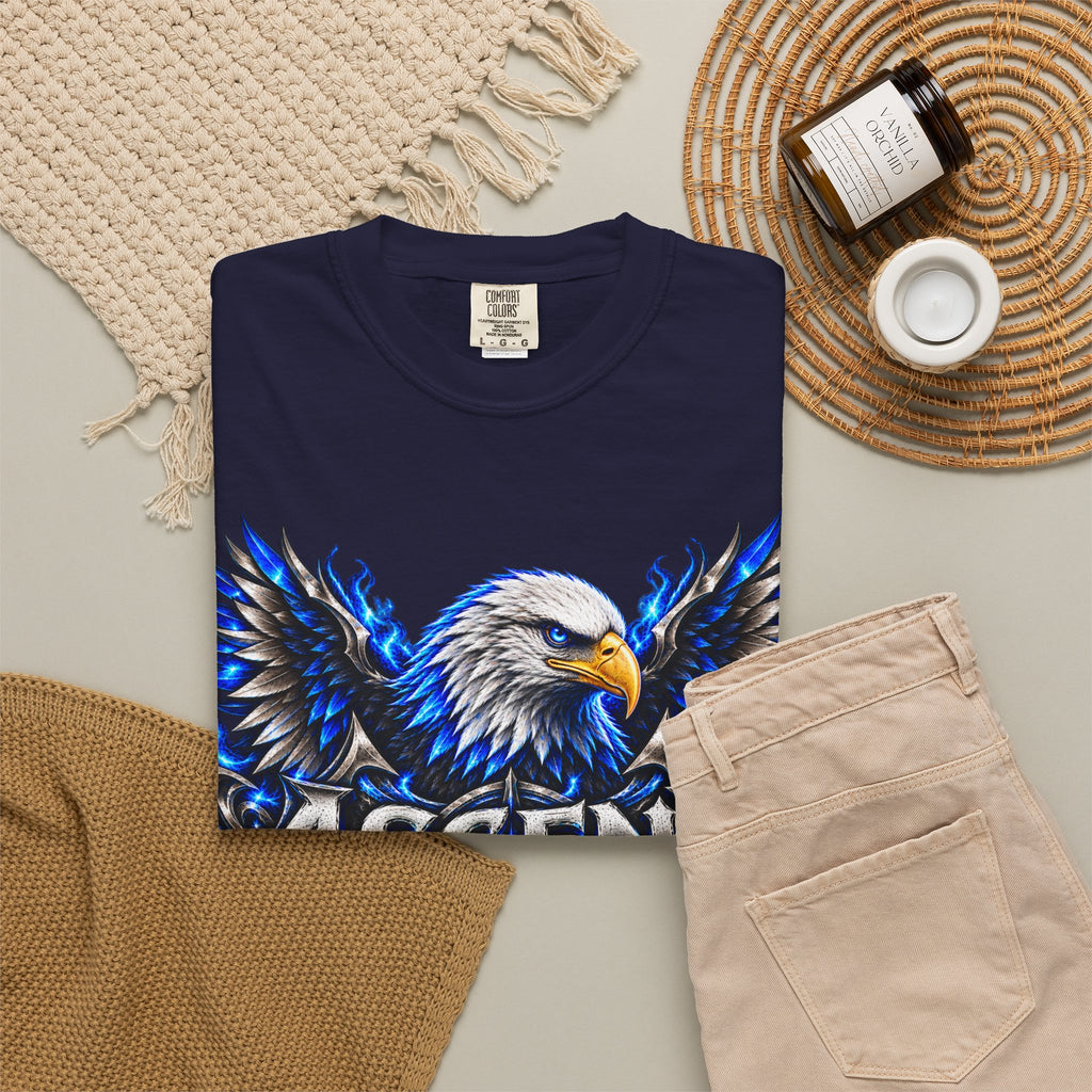 Ascend Eagle T-Shirt — Bold Blue Eagle Graphic Tee