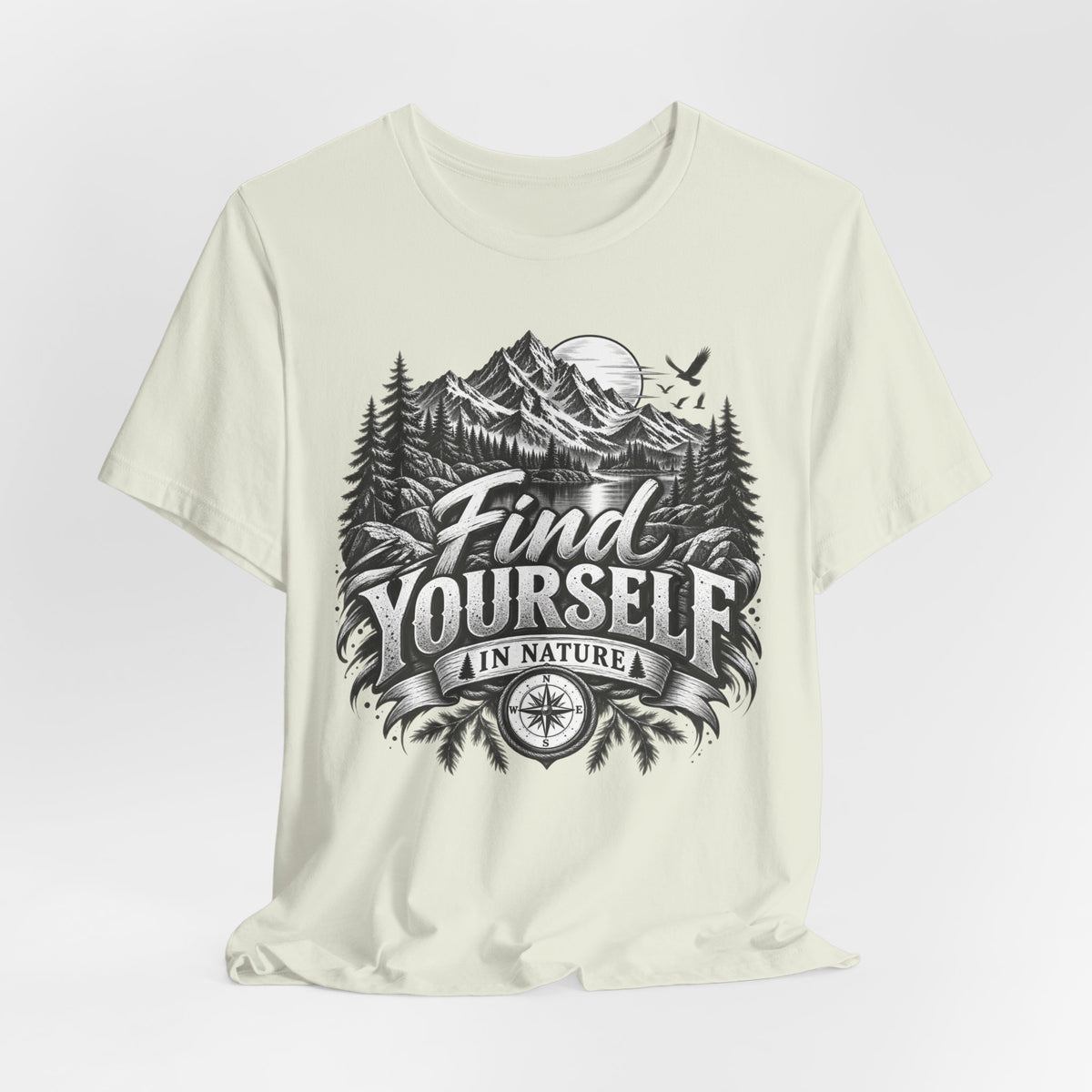 Find Yourself In Nature T-Shirt – Mountain Adventure Graphic Tee
