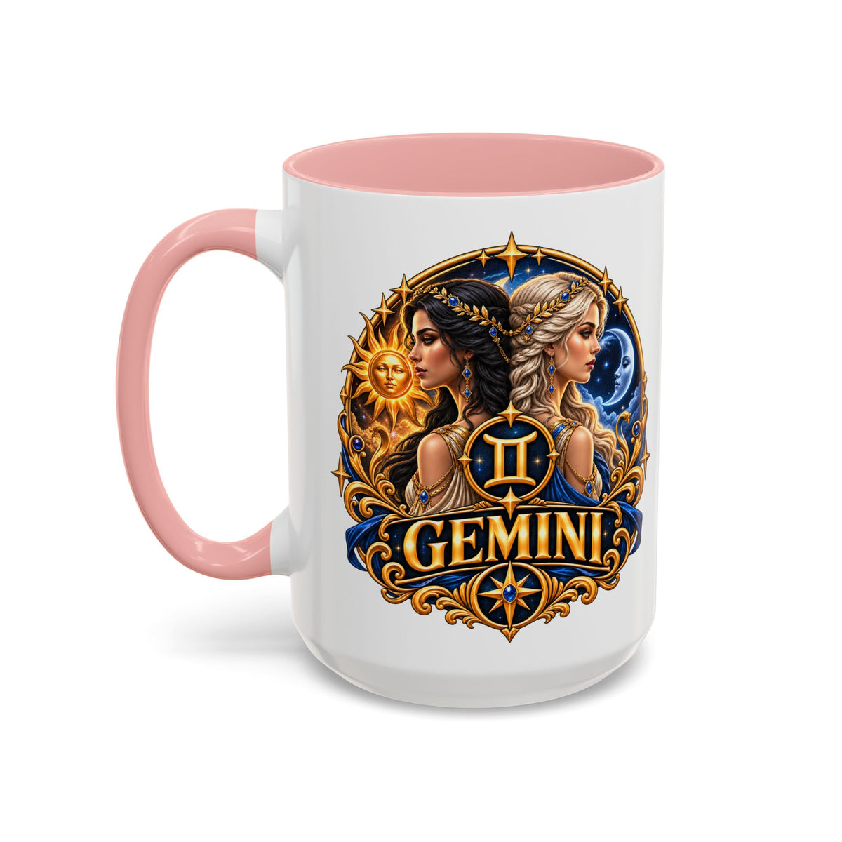 Gemini Zodiac Coffee Mug — Gemini Sign Astrology Accent Mug (11/15oz)