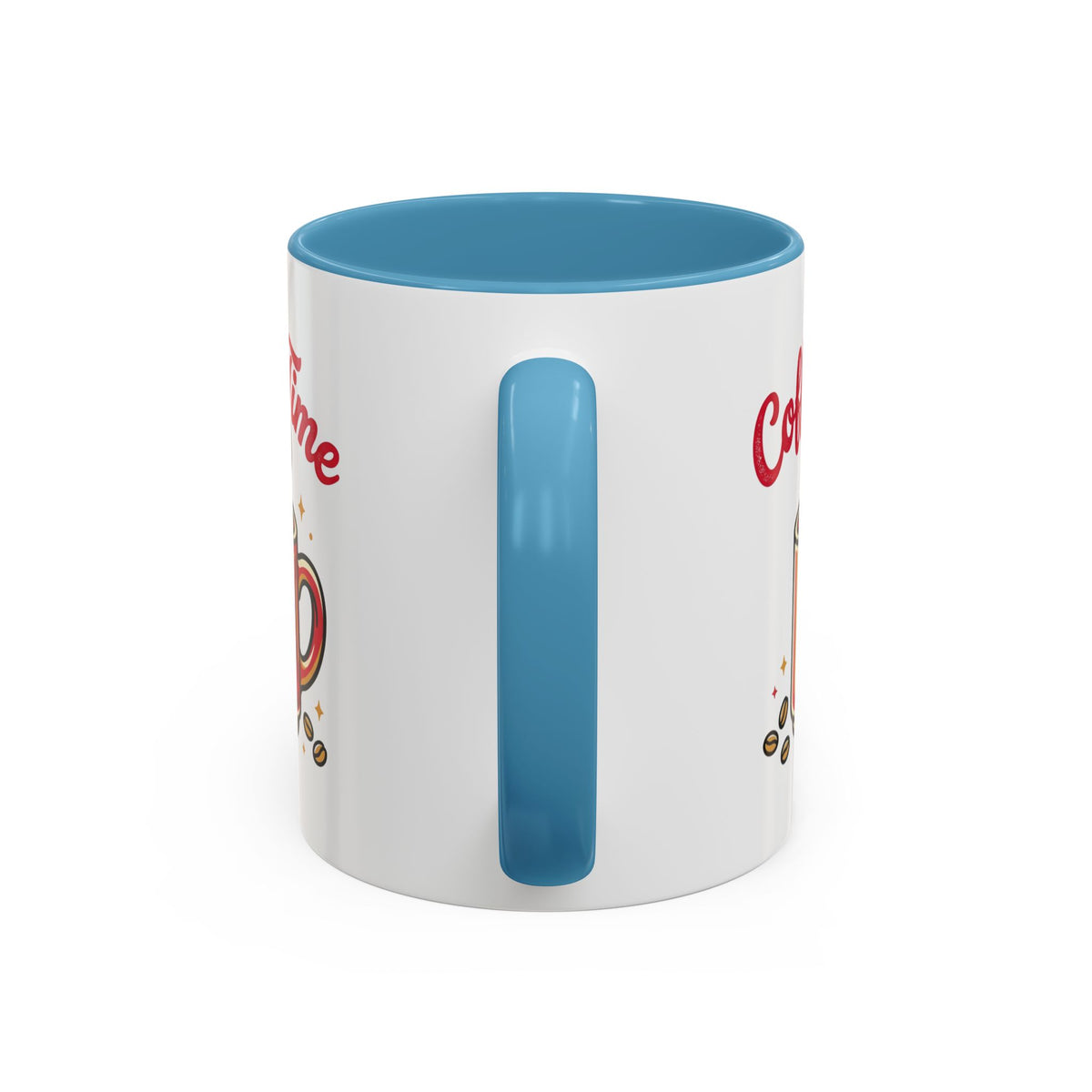 Coffee Mug - "Coffee Time" Red Accent Ceramic Mug (11/15oz)