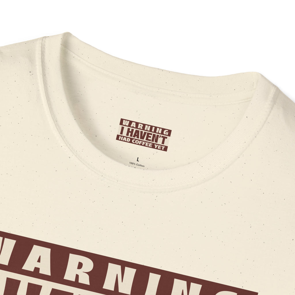 Funny Coffee Warning T-Shirt, Gift for Coffee Lovers, Casual Wear
